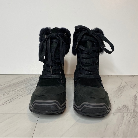 New! Pajar Abbie Sheepskin Black Winter Boot 5 5.5 - Picture 2 of 13